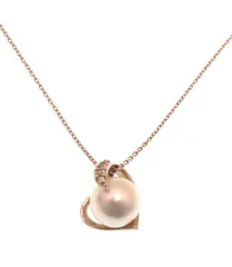STAR JEWELRY スタージュエリー K10PG/P/D/約1.8g【205】 ネックレス アコヤ真珠/K10ピンクゴールド K10PG ピンク レディース【中古】のサムネイル
