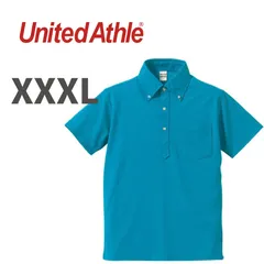 5.3oz　ボタンダウン　ポケット付　XXXL　5051　半袖　ポロ　ポロシャツ　ターコイズブルーのサムネイル