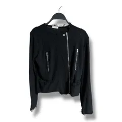 DES PRES デプレ カールヤーンニット ライダースジャケット 定価47300円 2025AW  ノーカラー 上着 アウター トゥモローランド レディース サイズF ブラック 秋 ゴーゴー古着久喜倉庫店 11 No.K2482のサムネイル