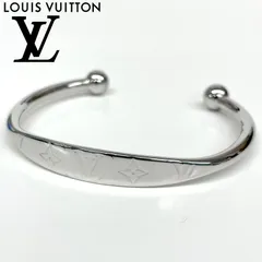 中古】LOUIS VUITTON/ルイヴィトン ジョンク モノグラム バングル ブレスレット M64839 Mサイズ レディース メンズ シルバー イタリア製のサムネイル