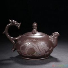温度で絵が浮き出る鳳凰と龍の茶器セット（急須と茶碗2個） - メルカリ