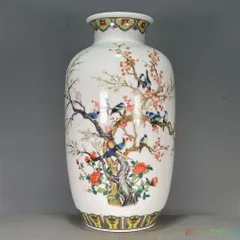 上品】乾隆 粉彩 花鳥瓶 景徳鎮 陶磁器 美術品 置物 zw427 - メルカリ