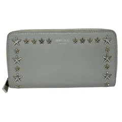 JIMMY CHOO(ジミーチュウ) 長財布 ピッパ ライトグレー ラウンドファスナー/スター(星)/スタッズ/ホログラムシールあり レザーのサムネイル
