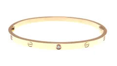 CARTIER カルティエ ラブBLハーフ/SM/K18PG/D/約18.4g/約16号【205】 B6079317 ブレスレット K18ピンクゴールド K18PG/ダイヤモンド ピンク レディース【中古】のサムネイル