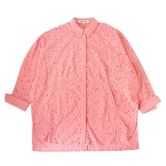 WE26719 極美品 DIANE von FURSTENBERG ダイアンフォンファステンバーグ シャツ コート ドルマン ブラウス チュニック ピンク Mのサムネイル