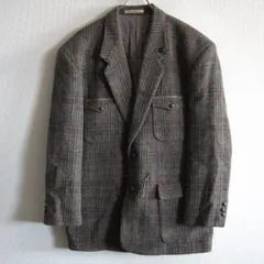 【美品】PAPAS 【× Harris Tweed ツイード 2B テーラード ジャケット】L パパス ハリスツイード 26070403のサムネイル