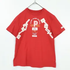 ベビーピンクハウス★ロゴ入りワッペンとプリントが可愛い♪ 半袖カットソー・Tシャツ 赤系 z22128のサムネイル