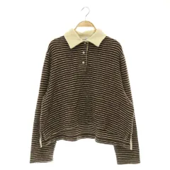 ジャーナルスタンダード JOURNAL STANDARD 26SS パイルボーダーポロシャツ 長袖 コットン ブラウン /MY ■OS ■SHのサムネイル