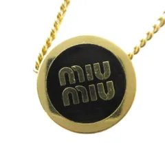 ミュウミュウ miumiu ネックレス ペンダント アクセサリー ロゴ 5IC096 2F6T ゴールド色 ■GY18 /MQのサムネイル