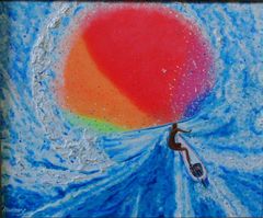 ≪国美協≫、佐藤めみ、『ノースポール』、油彩画、F6号：40,9×31,8cm