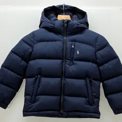 メ(0722s2)  POLO RALPH LAUREN ポロ ラルフローレン キッズ ダウンジャケット 120 SIZE6 ネイビー フード付き 子供服のサムネイル