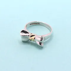 Tiffany&Co. ティファニー リボン コンビ リング 10号 K18/925コンビ イエローゴールド シルバーのサムネイル