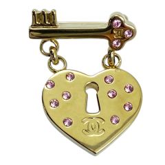 CHANEL シャネル ココマーク ハートロック ブローチ ピンブローチ 02P