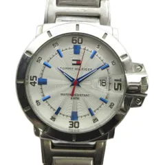トミーヒルフィガー TOMMY HILFIGER F90267 腕時計 ウォッチ クォーツ カレンダー付き 白文字盤 シルバー色 ■GY11 /MQのサムネイル