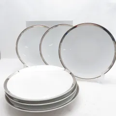 美品 BERNARDAUD ベルナルド 中皿 6枚 セット 21cmプレート リム SO4198H2 のサムネイル