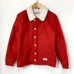 WACKO MARIA ワコマリア デッキジャケット ブルゾン N-1 裏地ボア 防寒 古着 カジュアル メンズ Lサイズ レッド アウター A15288◆のサムネイル