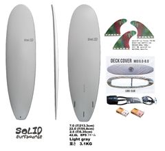 送料無料（一部除く）☆SOLID MID SURFBOARD 7'0 Light gray Futures