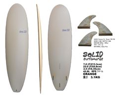 送料無料（一部除く）☆SOLID MID SURFBOARD 7'0 Light gray Futures