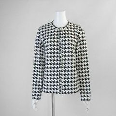 CAROLINA HERRERA ◇ダウンベスト ブルー カモフラ―ジュ Lサイズ 迷彩