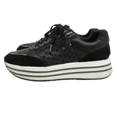 ジェオックス GEOX Sneakers D Kency B スニーカー ローカット サイドジップ 37 ブラックのサムネイル