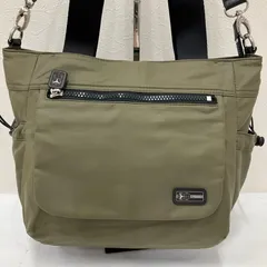 6468 Y'SACCS イザック 2WAY ショルダーバック トートバッグ ハンドバッグ カーキ×ブラック ワンショルダー 肩がけ 斜めがけ ショルダー紐調節可能のサムネイル