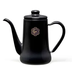 新品 月兎印 スリムポット 0.7L 野田琺瑯【月兎 ゲット 琺瑯 ホーロー ポット ドリップ コーヒー 0.7リットル ドリップポット 直火 日本製】 ブラックのサムネイル