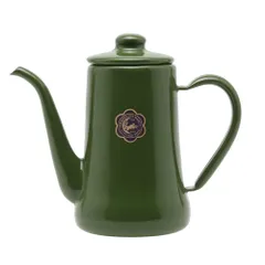 新品 月兎印 スリムポット 0.7L 野田琺瑯【月兎 ゲット 琺瑯 ホーロー ポット ドリップ コーヒー 0.7リットル ドリップポット 直火 日本製】 グリーンのサムネイル