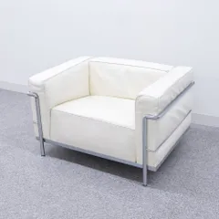 【中古品】Cassina  / カッシーナ / LC3 / 3 FAUTEUIL GRAND CONFOR GRAND MODELE / ラウンジチェア / 一人掛け / レザー / ホワイト / ル・コルビュジエ / 定価150万円のサムネイル