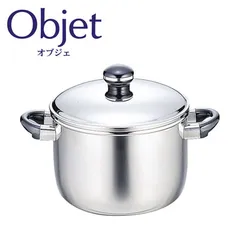 新品 オブジェ シチューポット 22cm 5.4L 宮崎製作所 OJ-7【IH対応 IH 100V 200V Objet 三層鋼 両手鍋 大鍋 寸胴鍋 深鍋 カレー鍋 調理器具 キッチン用品 ステンレス鍋 日本製】のサムネイル