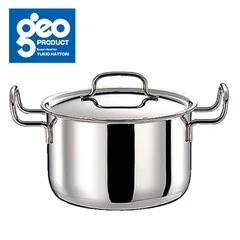 新品 ジオプロダクト ポトフ鍋 22cm 5L 全面7層構造 宮崎製作所 GEO-22PF【IH対応 IH 100V 200V 深鍋 寸胴鍋 両手鍋 深型 キャセロール ステンレス アルミ 調理器具 キッチン用品 日本製】のサムネイル