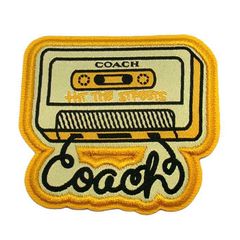 【新品】コーチ 小物 雑貨 COACH キャンバス 刺繍 ワッペン シール イエロー系×マルチカラー ノベルティ 非売品 アウトレット レディース メンズ 【メール便対応(ネコポス)】【代引き不可】