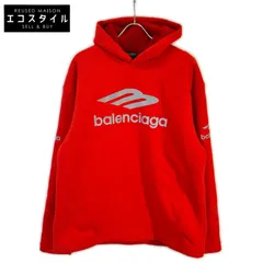 BALENCIAGA　バレンシアガ　23年 レッド 773685 TPVQ6 裏起毛 パーカー　Lのサムネイル