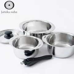 新品 十得鍋 セット 宮崎製作所 JN-ST-1 ソースポット16・18・20cm 兼用蓋 片手ハンドル【鍋セット 調理器具 日本製】のサムネイル