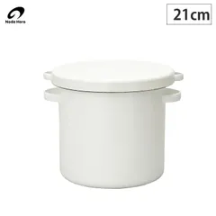 新品 野田琺瑯 ラウンドストッカー 21cm 7L ホーロー容器 WRS-21【ホーロー 琺瑯 保存容器 米びつ 味噌 みそ 梅干し 漬物容器 容器 ぬか漬け 野田 日本製】のサムネイル