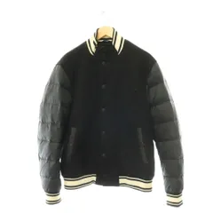 アルマーニエクスチェンジ A/X ARMANI EXCHANGE ジャンパー ブルゾン スタジャン 総裏地 L 黒 ブラック オフホワイト /DO ■GY11のサムネイル