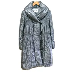 スペッチオ SPECCHIO 中綿 コート ロング ビッグカラー 光沢感 40 シルバー 銀 /HT ■GY99のサムネイル