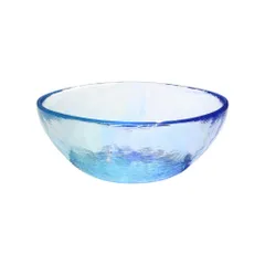 新品 空のいろどり ボウル 江戸硝子 藍花【ボウル ガラス 食器 ガラスボウル 日本製】 青空のサムネイル