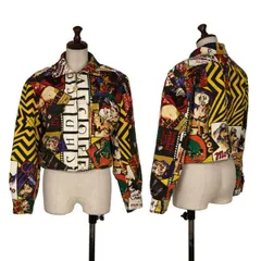 ヴェルサーチ ジーンズ クチュールVERSACE JEAN'S COUTURE コミック柄クロップドブルゾン マルチMのサムネイル