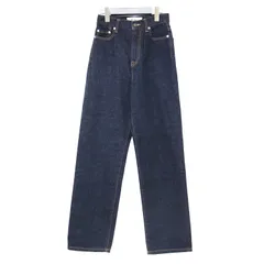 Edition エディション パンツ ネイビー 紺 サイズ:34(7号) 25秋冬 ワンウオッシュ エッセンシャルデニム ストレートパンツ ハイウエスト ジッパーフライ 5ポケット コットン ボトムス ジーンズ ジーパン【レディース】【中古】のサムネイル