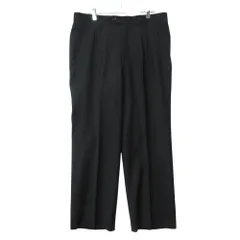 LANVIN ランバン パンツ ヴィンテージ ウール 2タック トラウザーパンツ スラックス ボトムス ワイド ストレート ジップアップ ダークグレー 85【L】 メンズ 【中古】のサムネイル