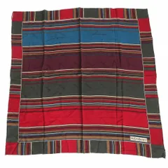 YVES SAINT LAURENT イヴ・サンローラン スカーフ ロゴ総柄 ストライプ柄 シルク マルチカラー レディース 【中古】のサムネイル