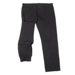 ヨウジヤマモト プールオムYohji Yamamoto POUR HOMME 裾リブレイヤーウールポリパンツ 黒3のサムネイル