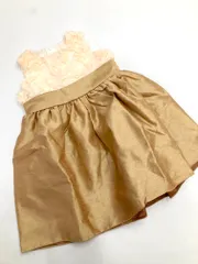 美品 Catherine Cottage キャサリンコテージ 子供 結婚式 バラたくさんベビードレス ワンピース size80/ゴールド ■■キッズのサムネイル