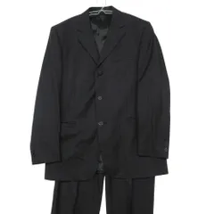 VERSACE ヴェルサーチ CLASSIC スーツ ピンストライプ セットアップ テーラードジャケット スラックス トラウザー パンツ ネイビー 50【XL】 メンズ 【中古】のサムネイル