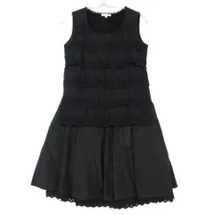 TO BE CHIC トゥービーシック セットアップ レース ノースリーブカットソー プリーツ スカート ブラック 40【L】 レディース 【中古】のサムネイル