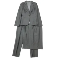 Aquascutum アクアスキュータム スーツ スカート パンツ 3点セット セットアップ ストライプ グレー 10【L】 レディース 【中古】のサムネイル