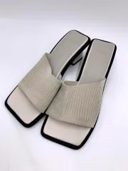 JEANASIS ジーナシス 定価8800円 スクエアアシメニット ミュール サンダル sizeL/グレー ■◆レディースのサムネイル