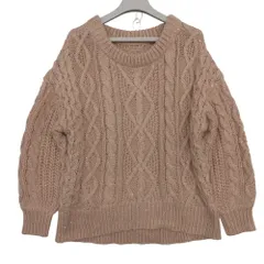 GRACE Class グレース クラス GRACE CONTINENTAL グレースコンチネンタル ニット スパングルケーブルニット セーター 長袖 トップス ラメ ピンク 36【S】 レディース 【中古】のサムネイル