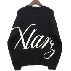 エクストララージ X-LARGE ジャガード ロゴ コットン ニット セーター 長袖 JACQUARD SWEATER ブラック 黒 L 101261015003のサムネイル
