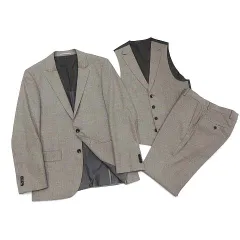 ヒューゴボス HUGO BOSS コロンボ COLOMBO スーツ セットアップ 3ピース 2B ジャケット ジレ パンツ 44 ベージュのサムネイル